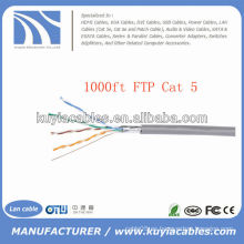 1000FT RJ 45 Cat5e Ethernet de red de cable de FTP a granel